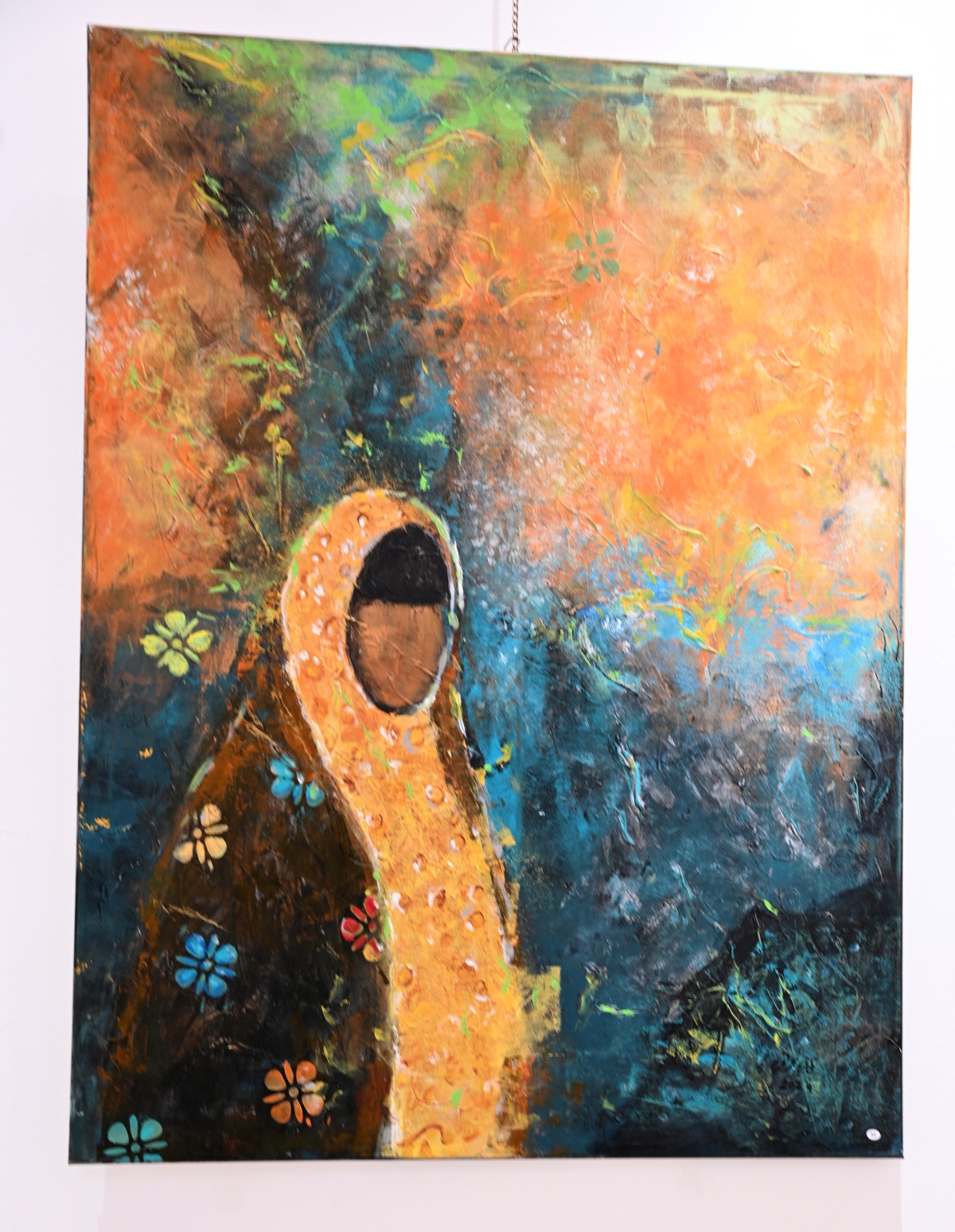 إحدى لوحات تهاني الخرافي