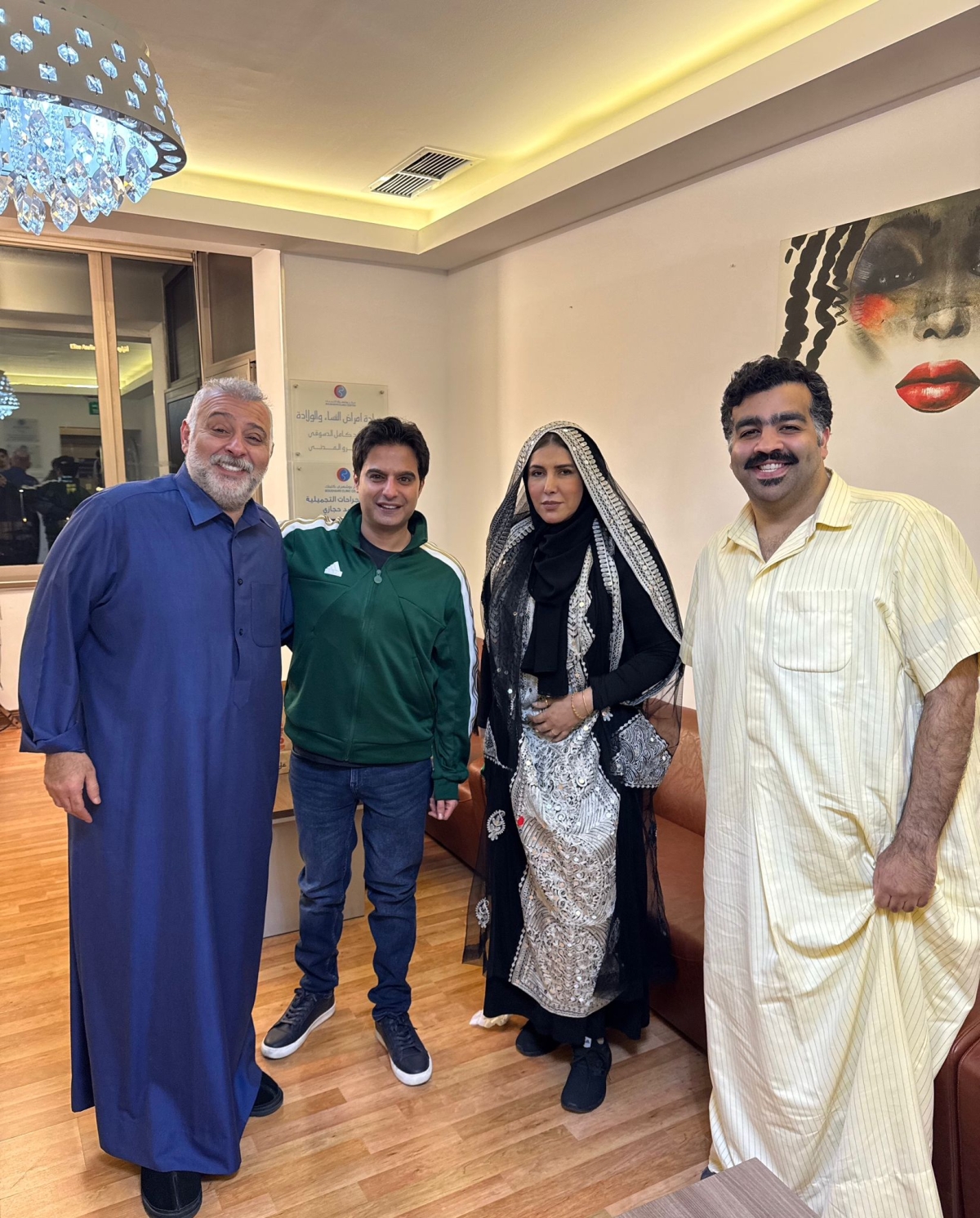 الزميل حمود العنزي مع البلام وعرفات والنصار