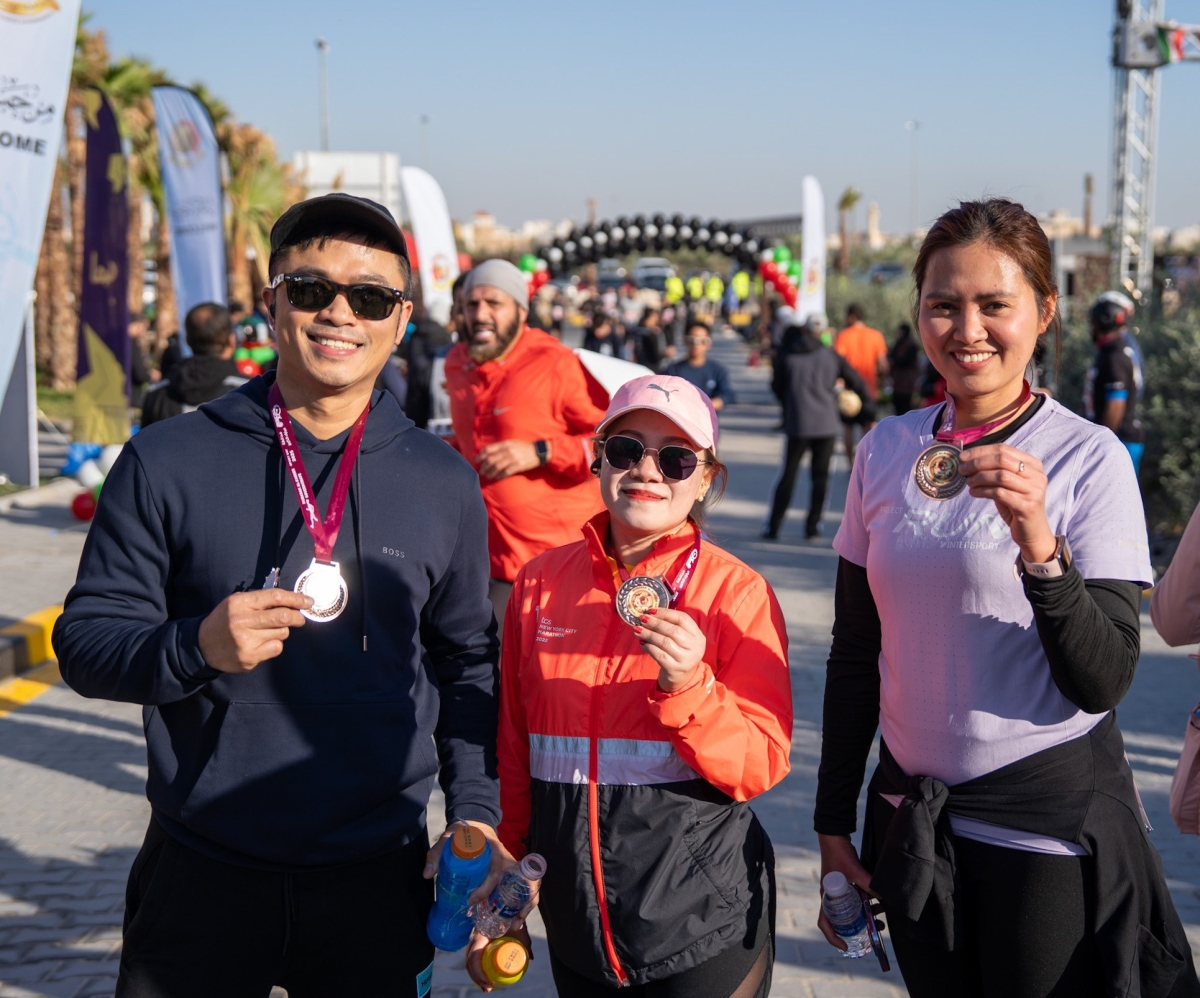 متسابقون وميداليات