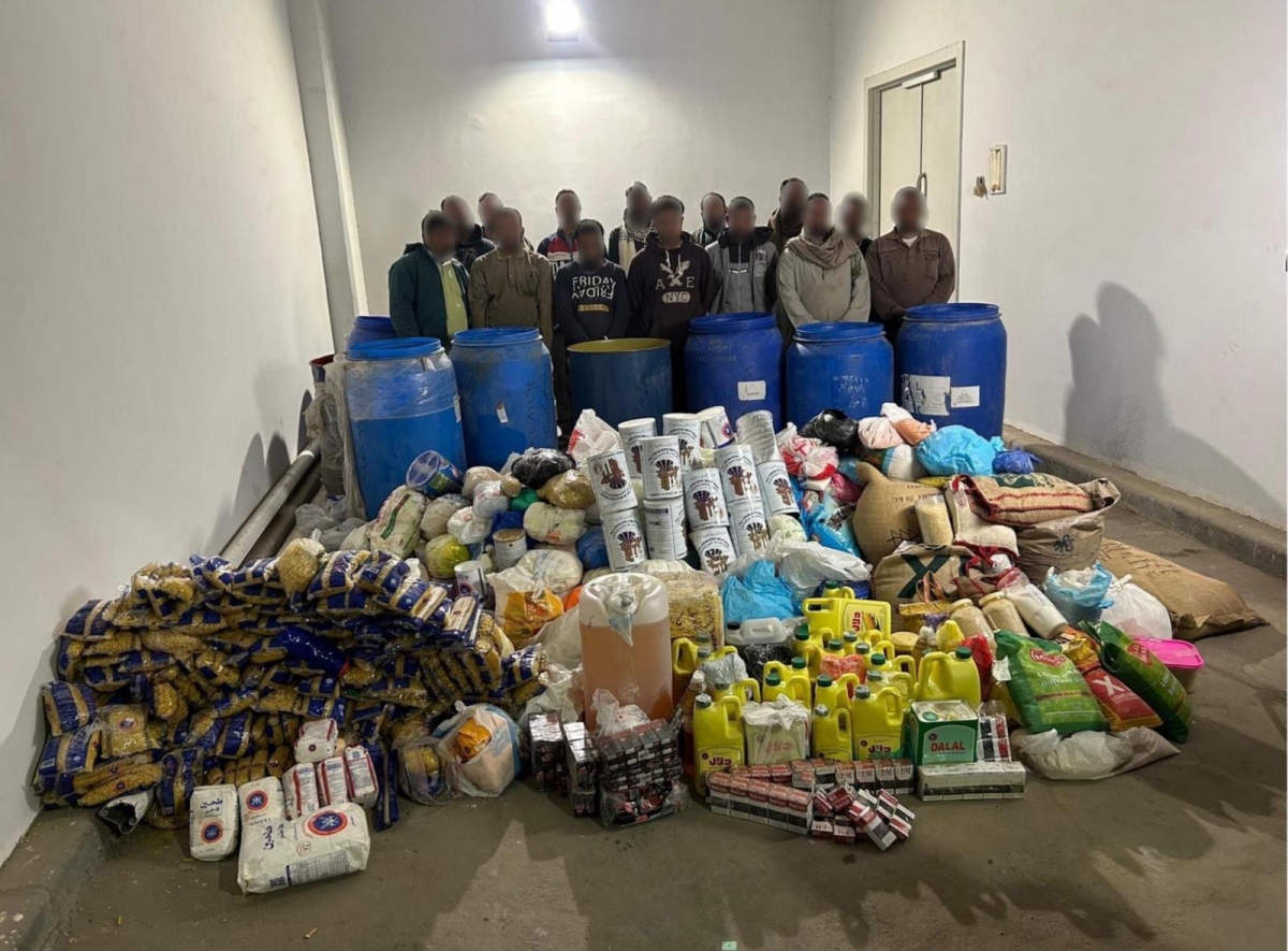 الداخلية: ضبط مستودع لتهريب المواد التموينية المدعومة خارج البلاد