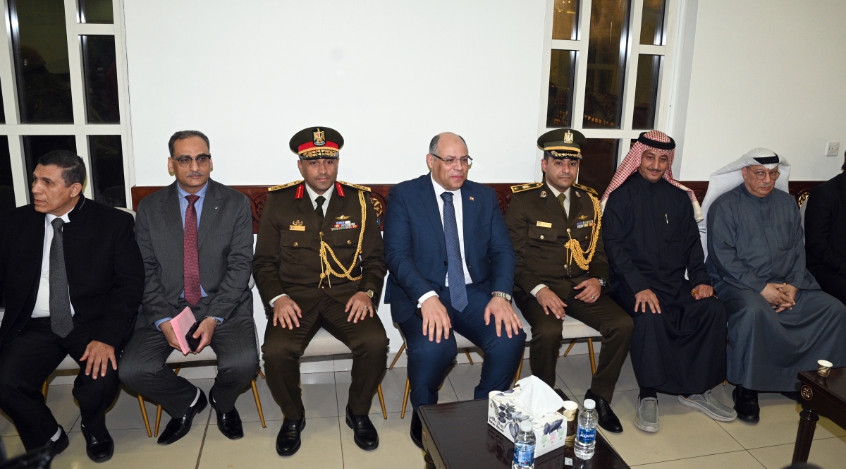 السفير المصري محمد أبوالوفا والملحق العسكري في السفارة المصرية العقيد مصطفى الدلال