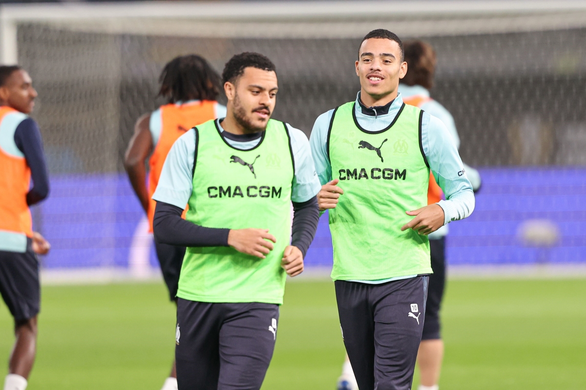 هداف مرسيليا ماسون غرينوود خلال التدريب