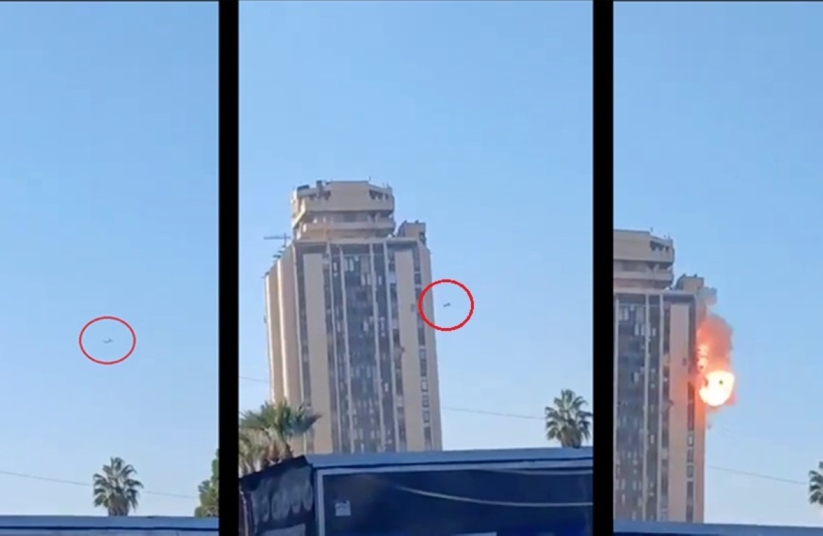 مُسيّرة تستهدف مبنى محافظة حلب