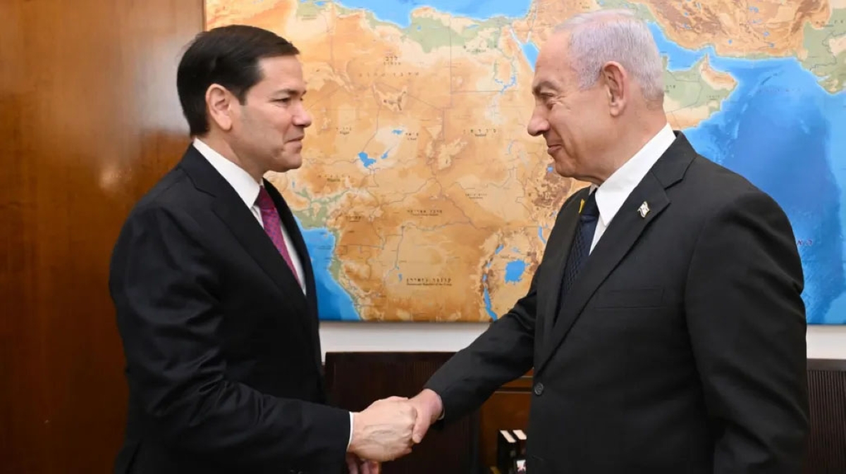 ماركو روبيو ⁠وبنيامين نتنياهو 