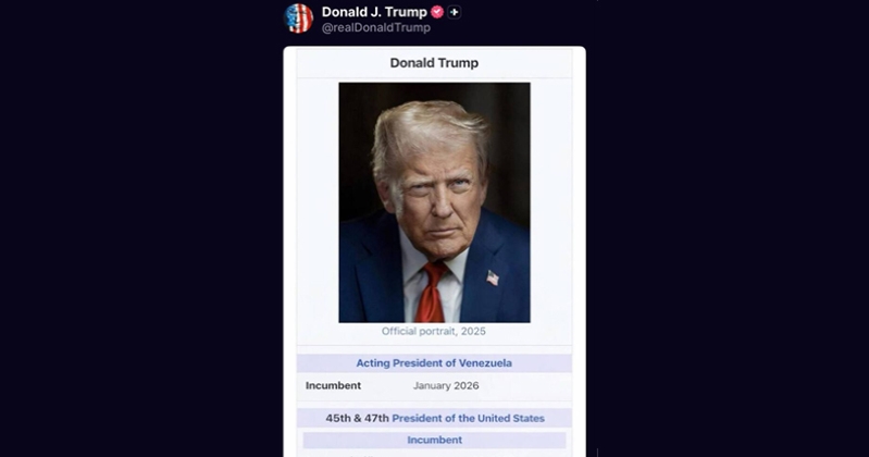 ترامب يُعلن نفسه «حاكماً مُؤقّتاً» لفنزويلا 