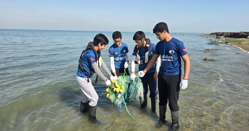 «الغوص»: رفع شباك صيد مهملة في جون الكويت وتنفيذ حملة تنظيف لجزيرة «أم النمل» 