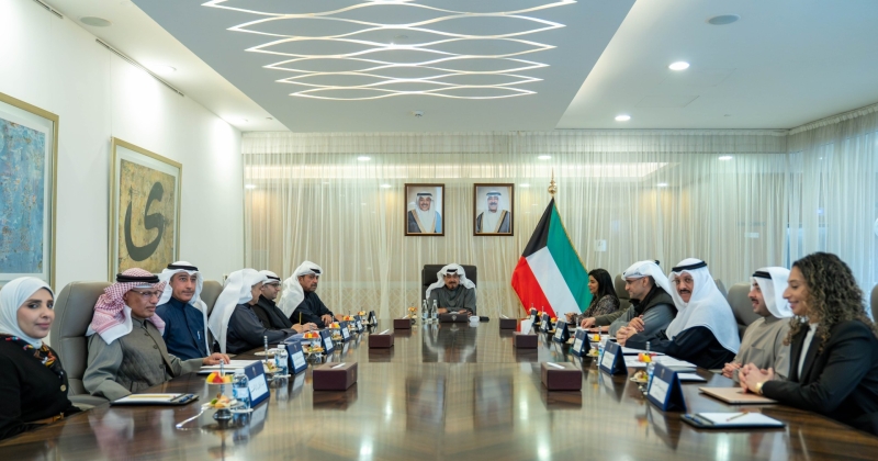 العبدالله يترأس اجتماع وزارية متابعة المشاريع التنموية الكبرى. بحثت مستجدات ميناء مبارك والطاقة المتجددة والبنية التحتية البيئية 