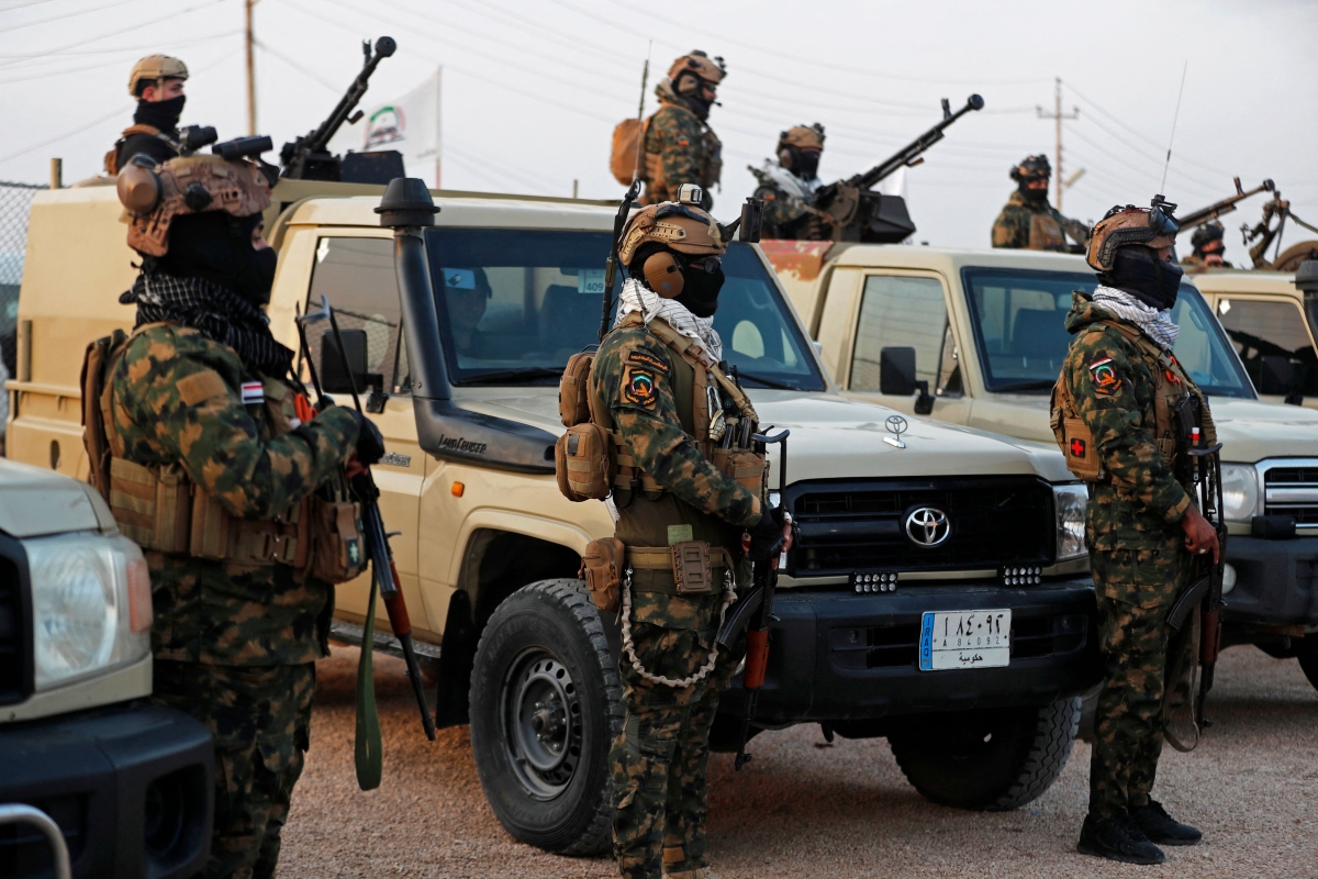 تعزيزات كردية شمال شرقي سوريا (أ ف ب)