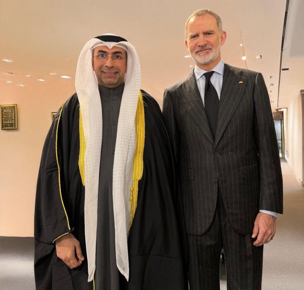 الملك فيليبي السادس خلال لقائه ناصر محيسن