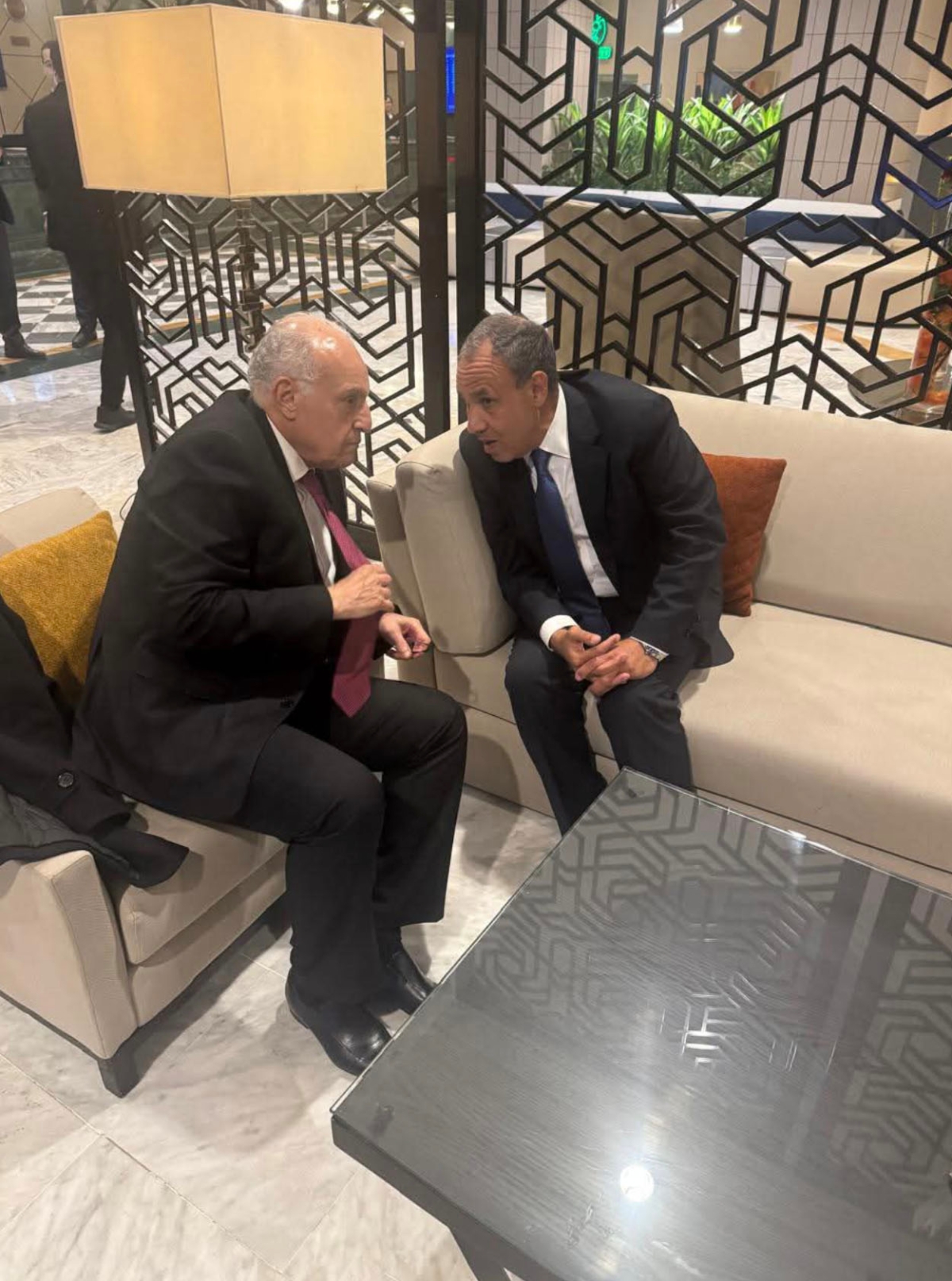 عبدالعاطي وعطاف خلال لقائهما في تونس 