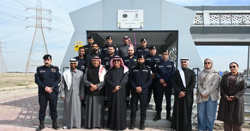 محافظ الجهراء يفتتح مشروع تأهيل وصيانة جسر المشاة بين منطقتي القيروان والصليبية 