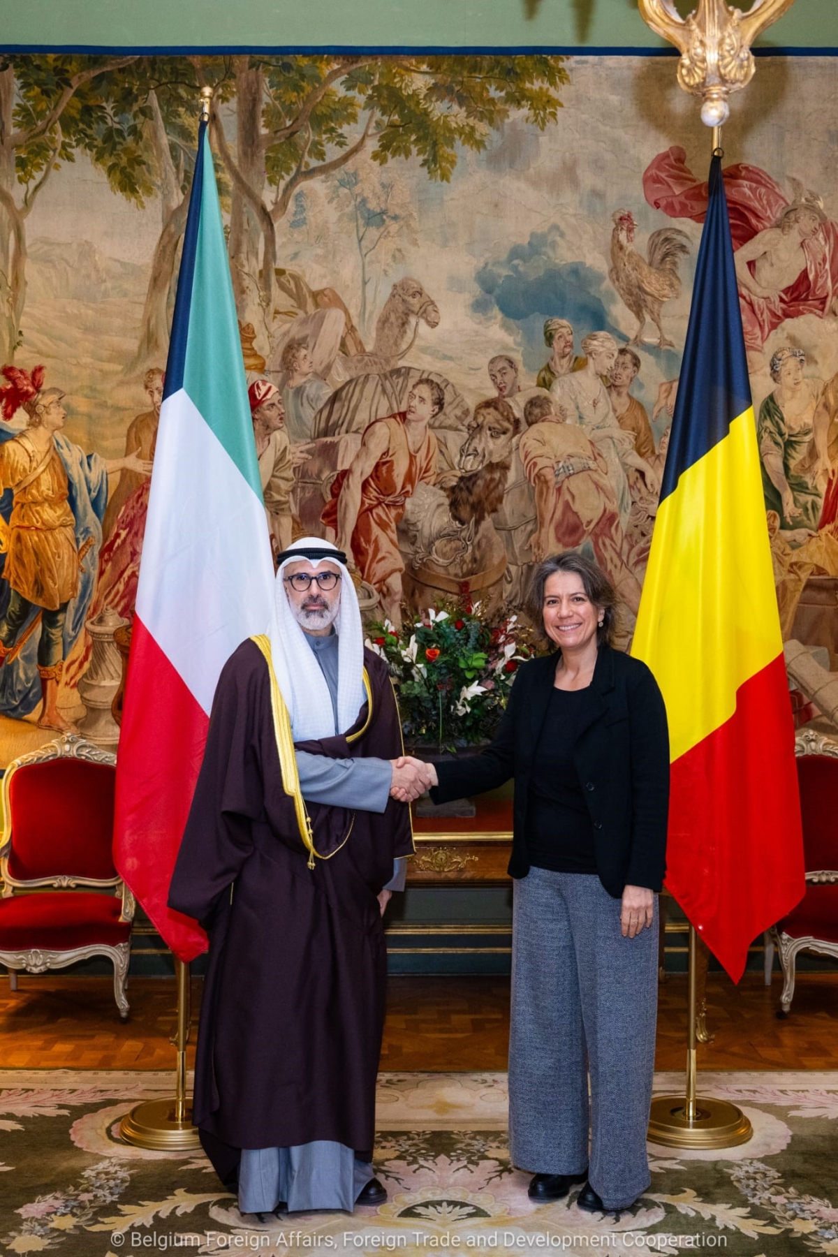 الجابر وأمين عام وزارة الخارجية البلجيكية