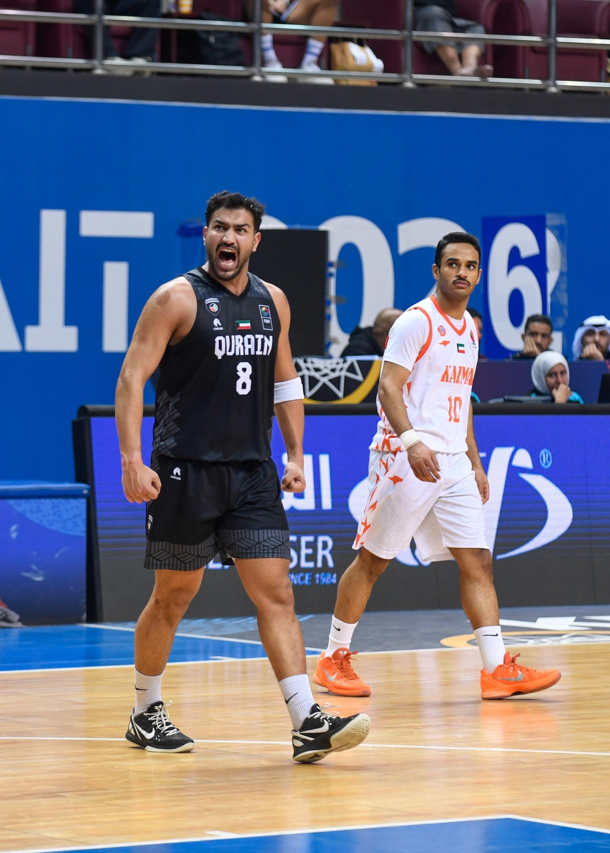 فرحة لاعب القرين بالفوز على كاظمة
