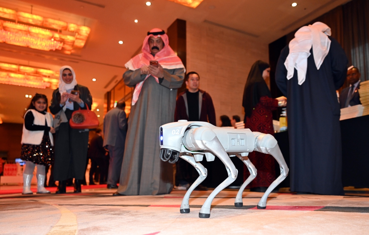 كلب روبوت في الاحتفالية