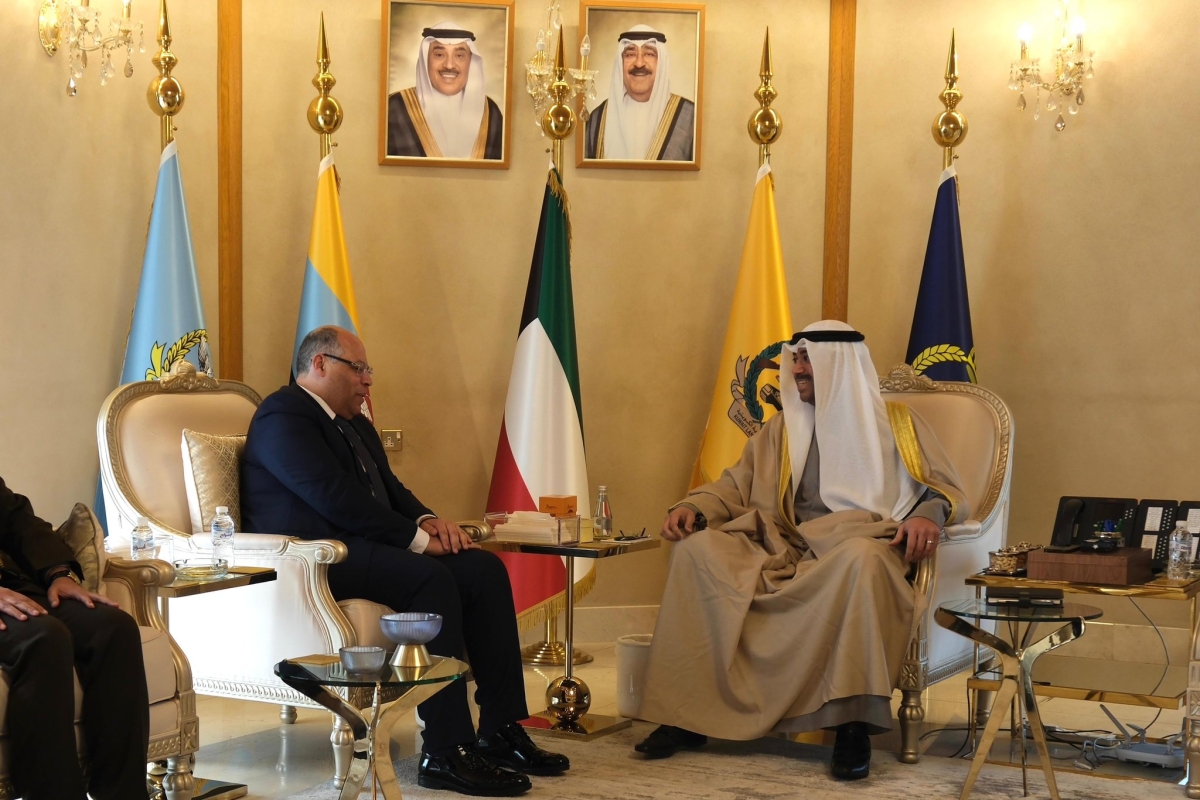 وزير الدفاع مستقبلاً السفير أبوالوفا