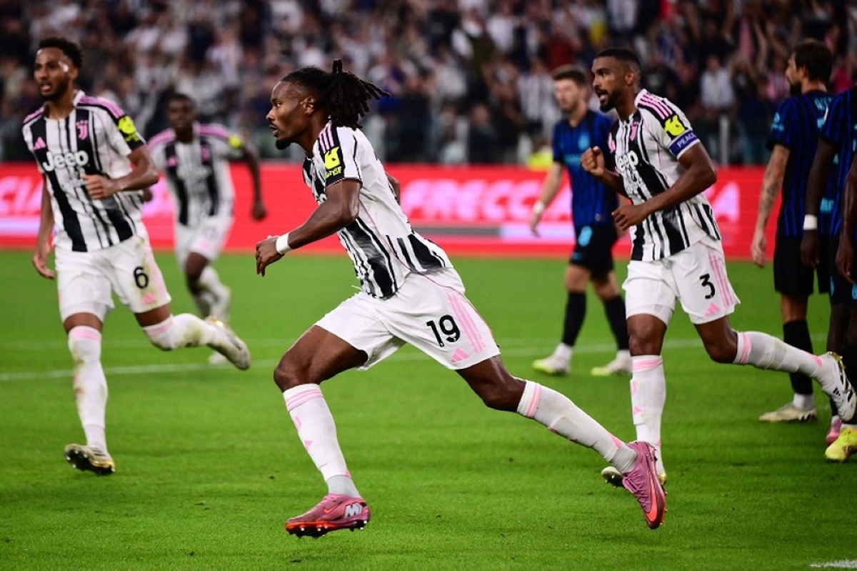 من مباراة الذهاب بين يوفنتوس وإنتر ميلان