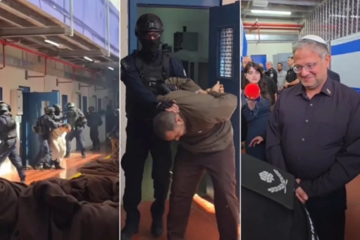 مشاهد اقتحام بن غفير لسجن عوفر والتنكيل بالمعتقلين تثير غضباً واسعاً