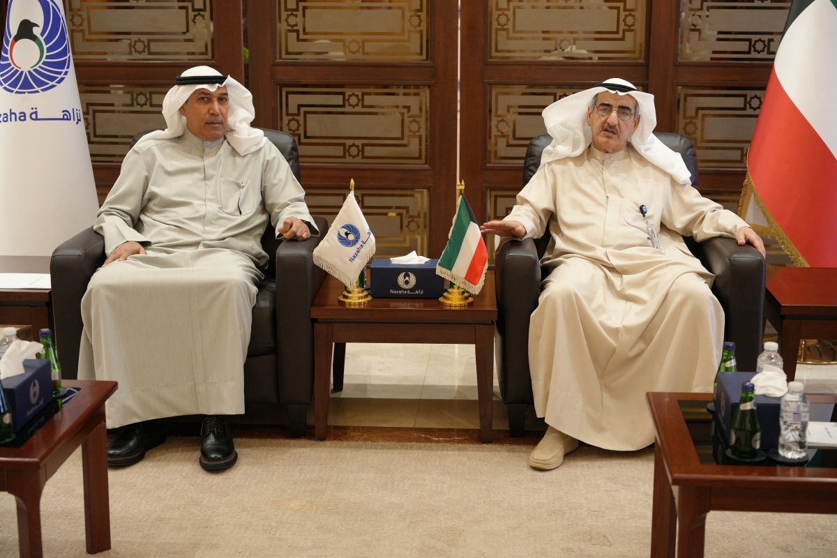 عبدالعزيز الإبراهيم وعبدالمحسن الفقعان خلال المؤتمر