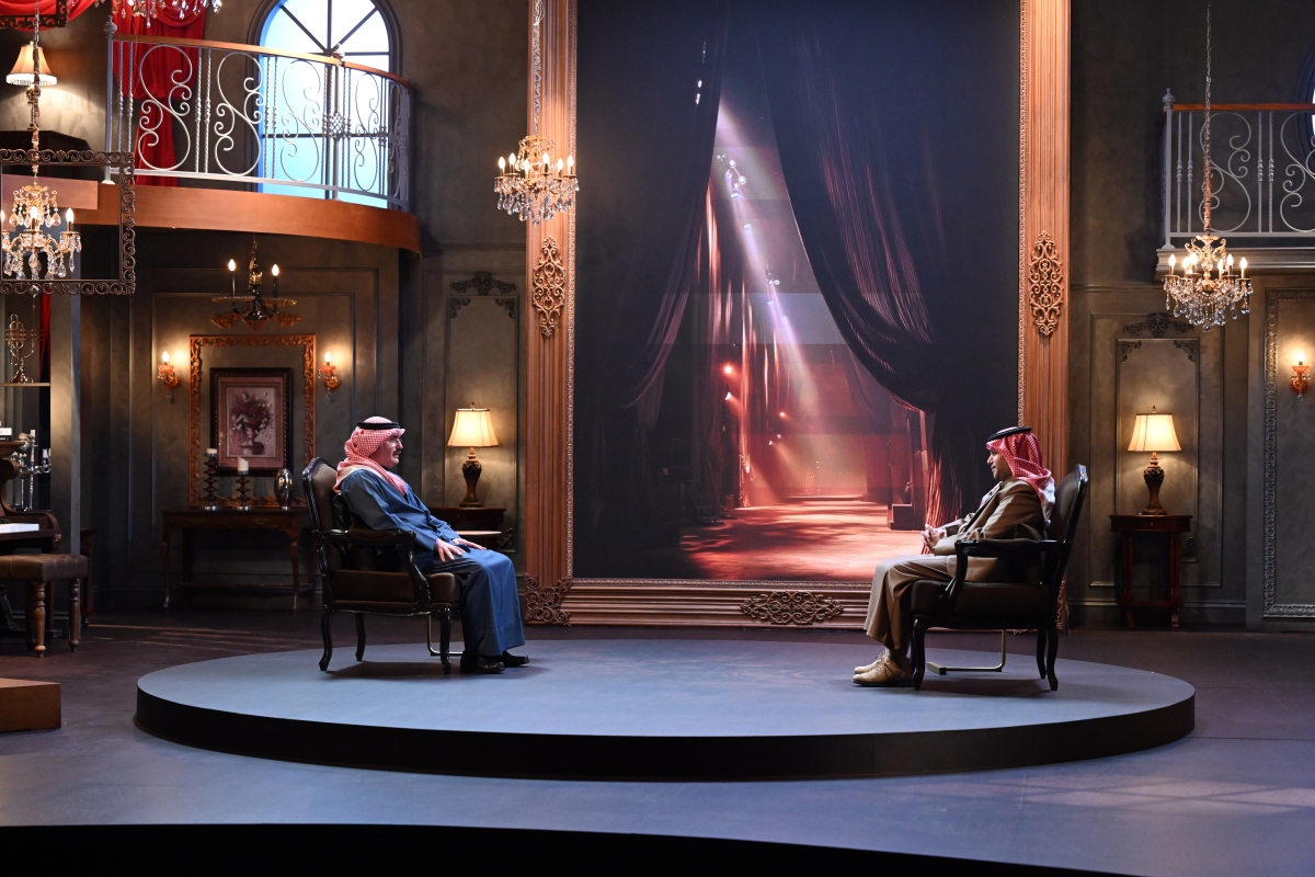 الشيخ خالد الصباح مع الزميل علي العلياني