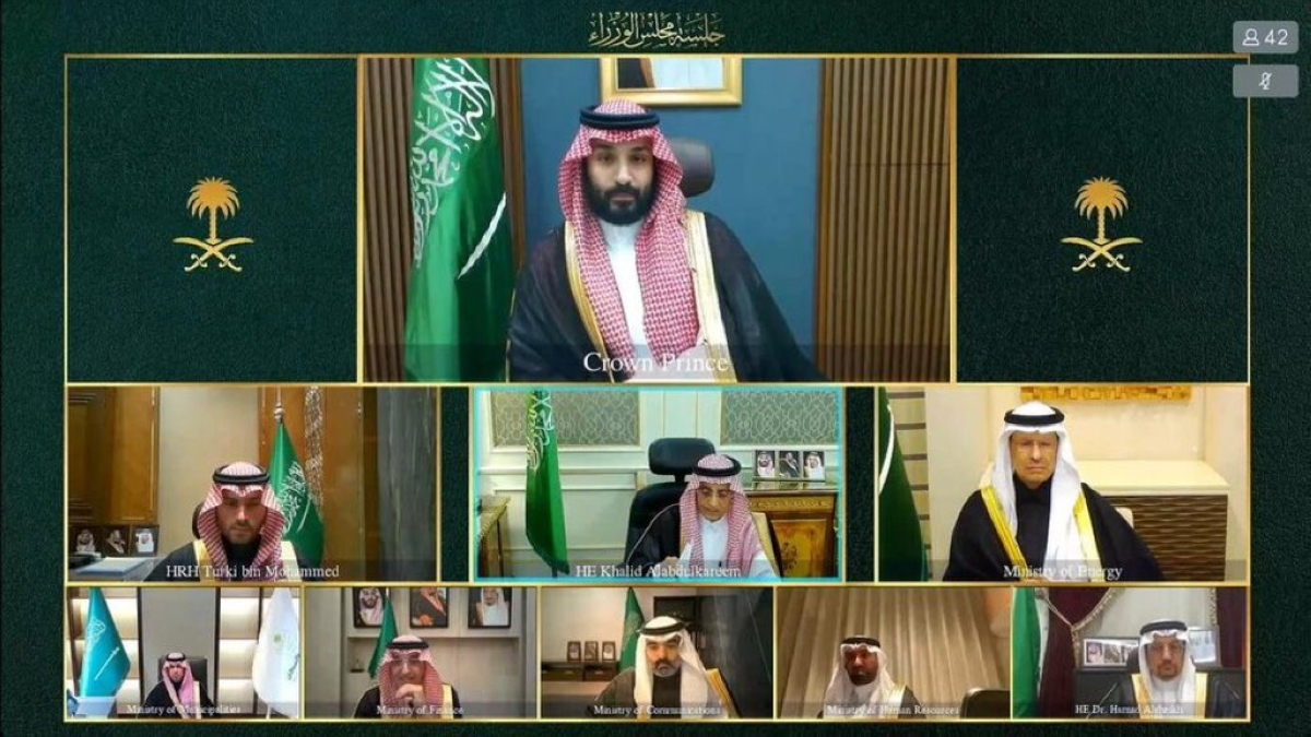 محمد بن سلمان ترأس اجتماع مجلس الوزراء عبر الاتصال المرئي