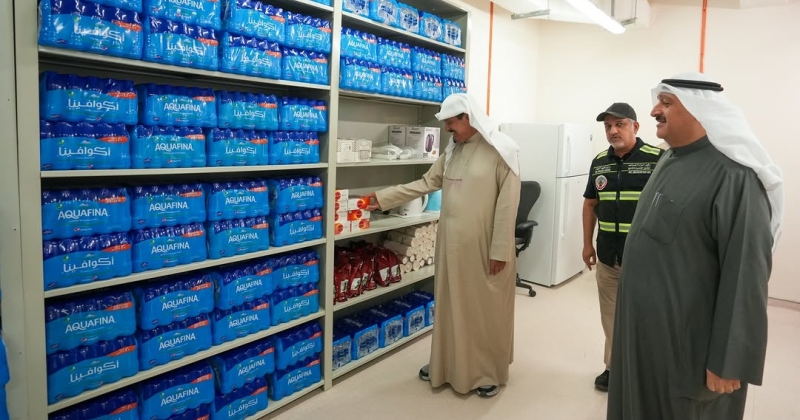 الكويت – العبدالله يتفقد مراكز الإيواء الطارئة – الري