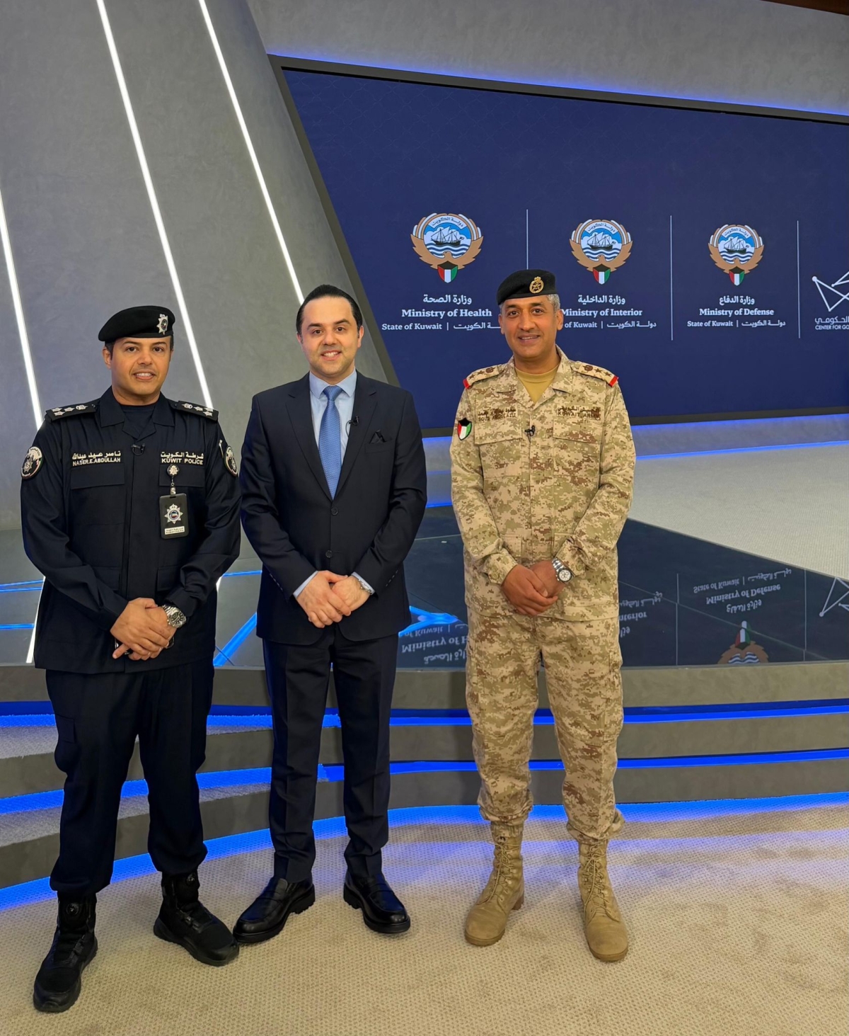 العطوان والسند وبوصليب لدى تقديم الإيجاز الإعلامي