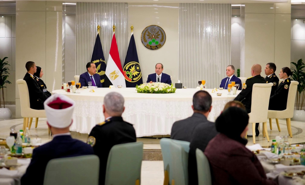 السيسي خلال حفل إفطار أكاديمية الشرطة 
