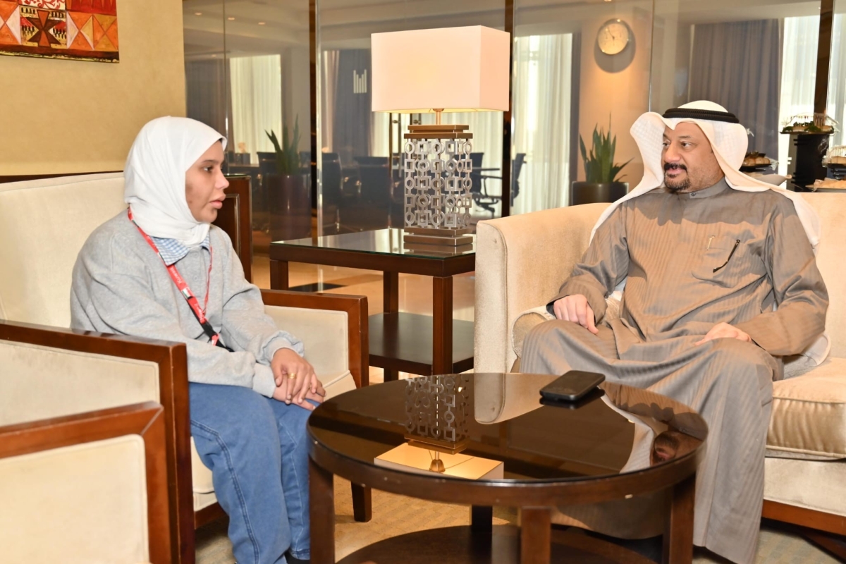 شمايل خلال لقائها مع الزميل ناصر الفرحان