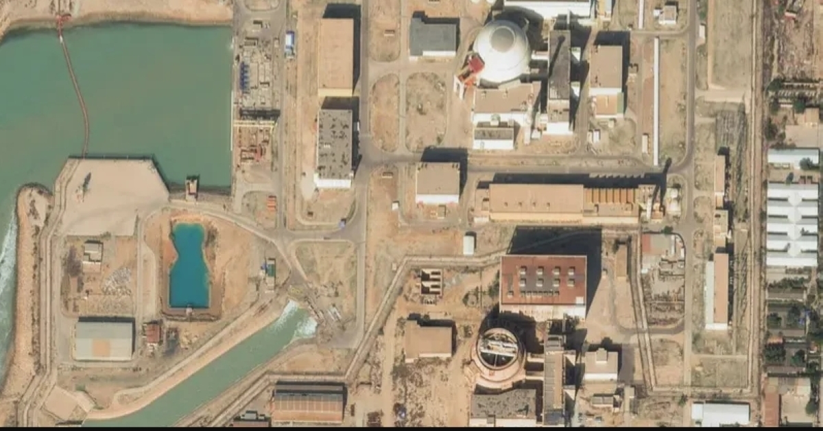 صورة جوية لمحطة بوشهر النووية