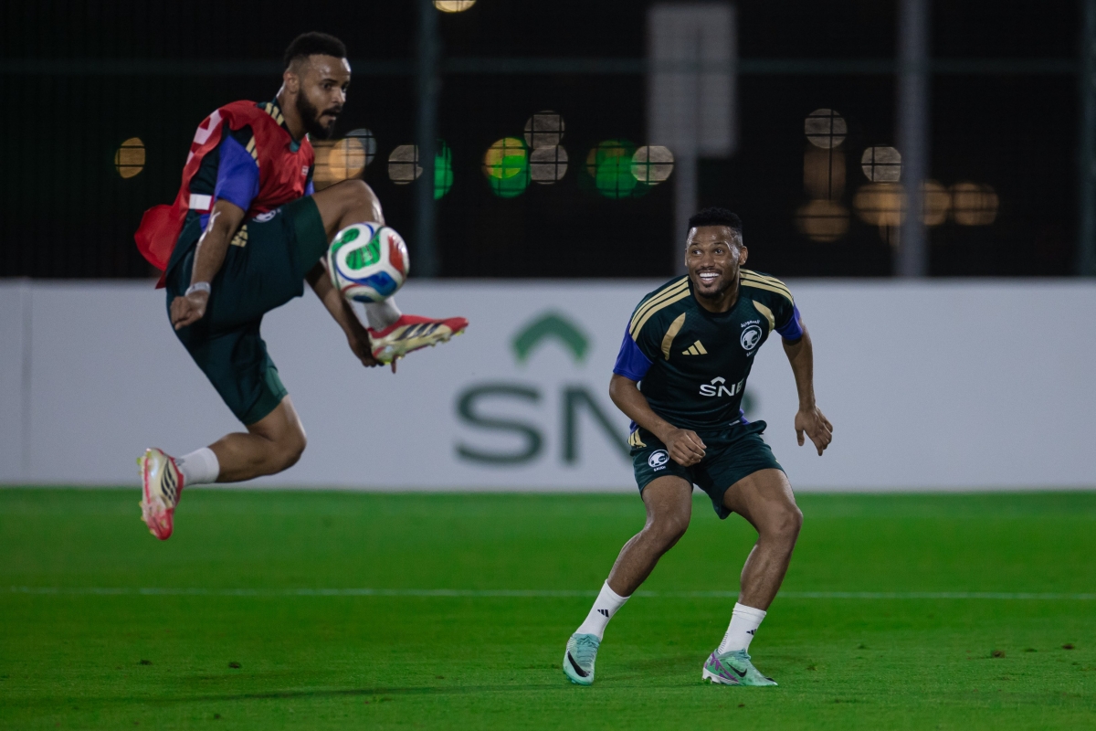 جانب من تدريبات المنتخب السعودي