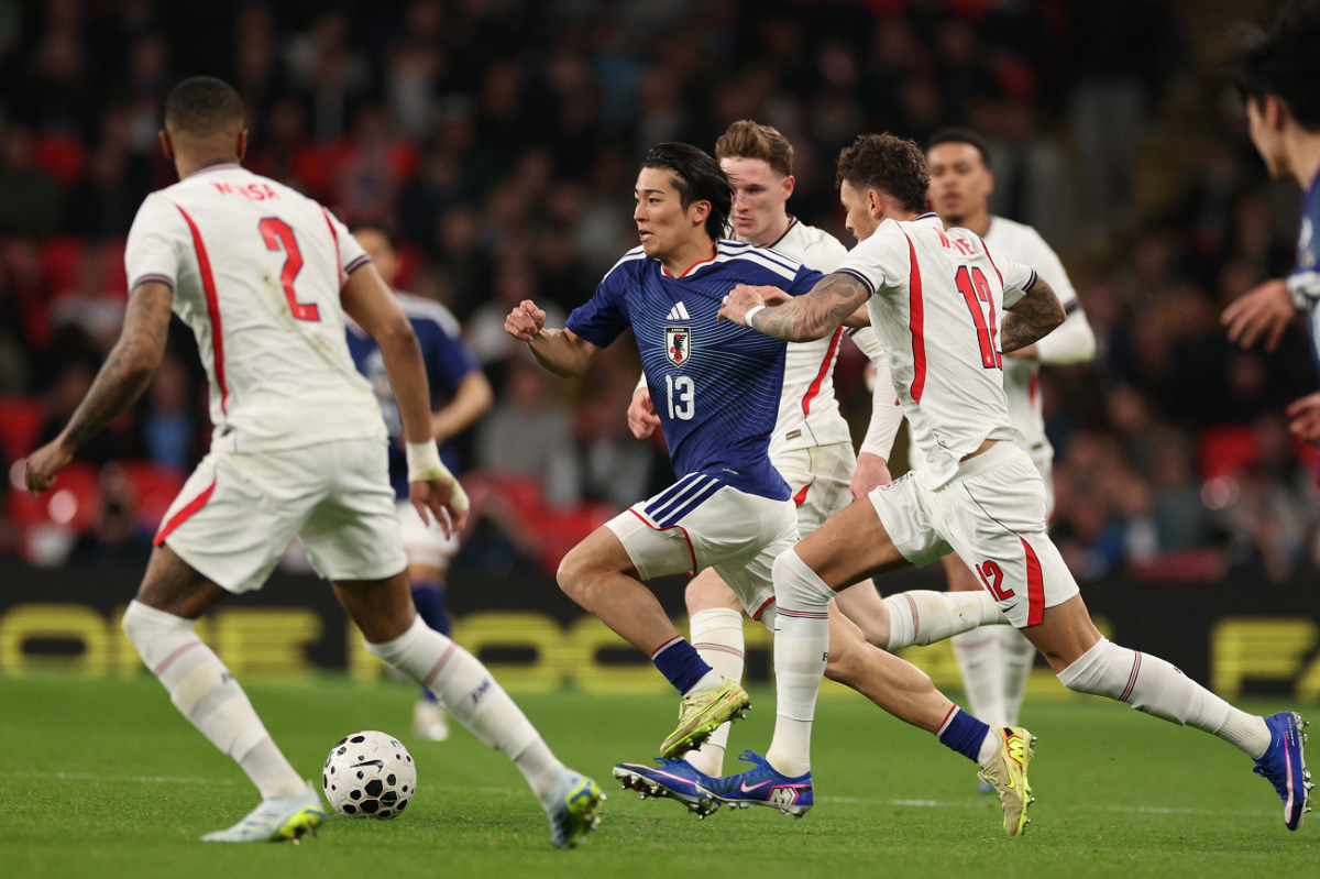 من مباراة إنكلترا واليابان