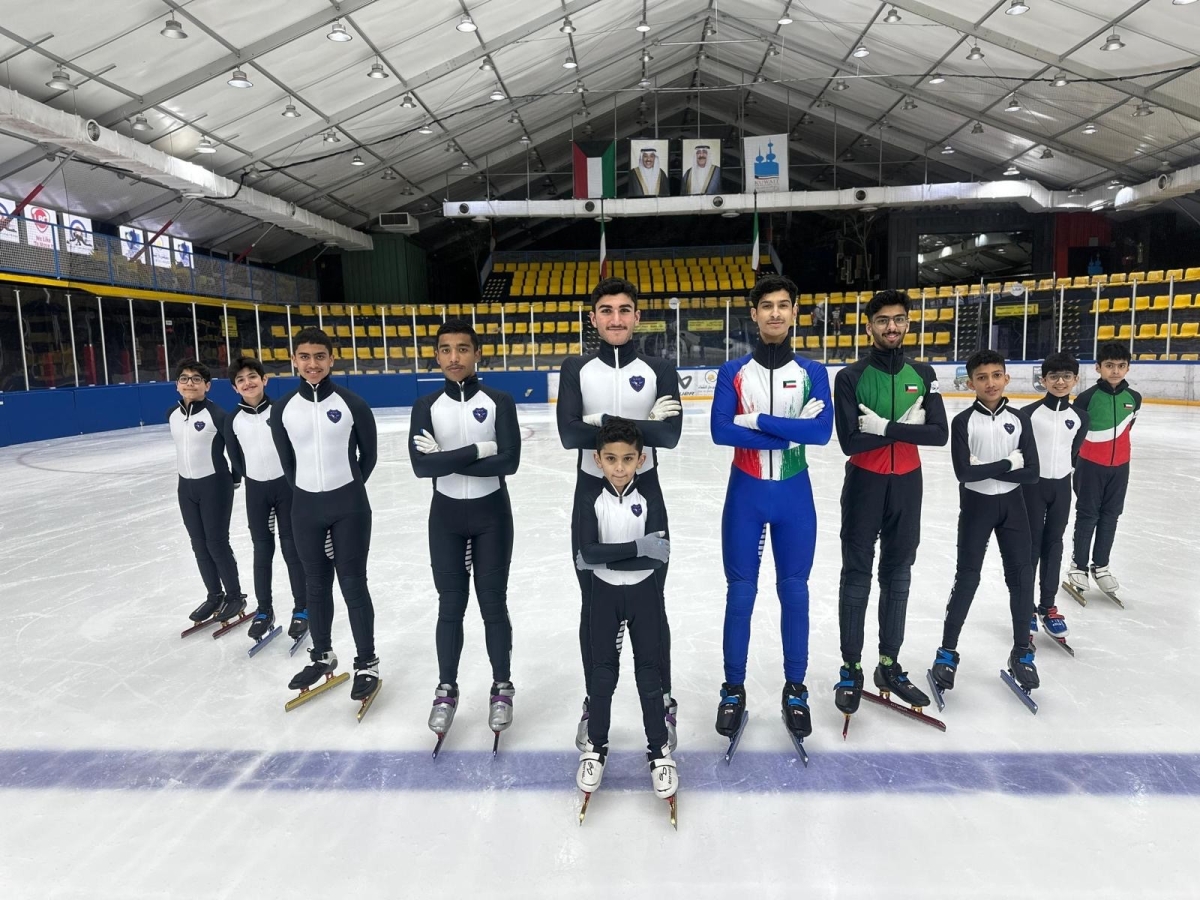 عدد من لاعبين نادي الالعاب الشتوية الكويتي