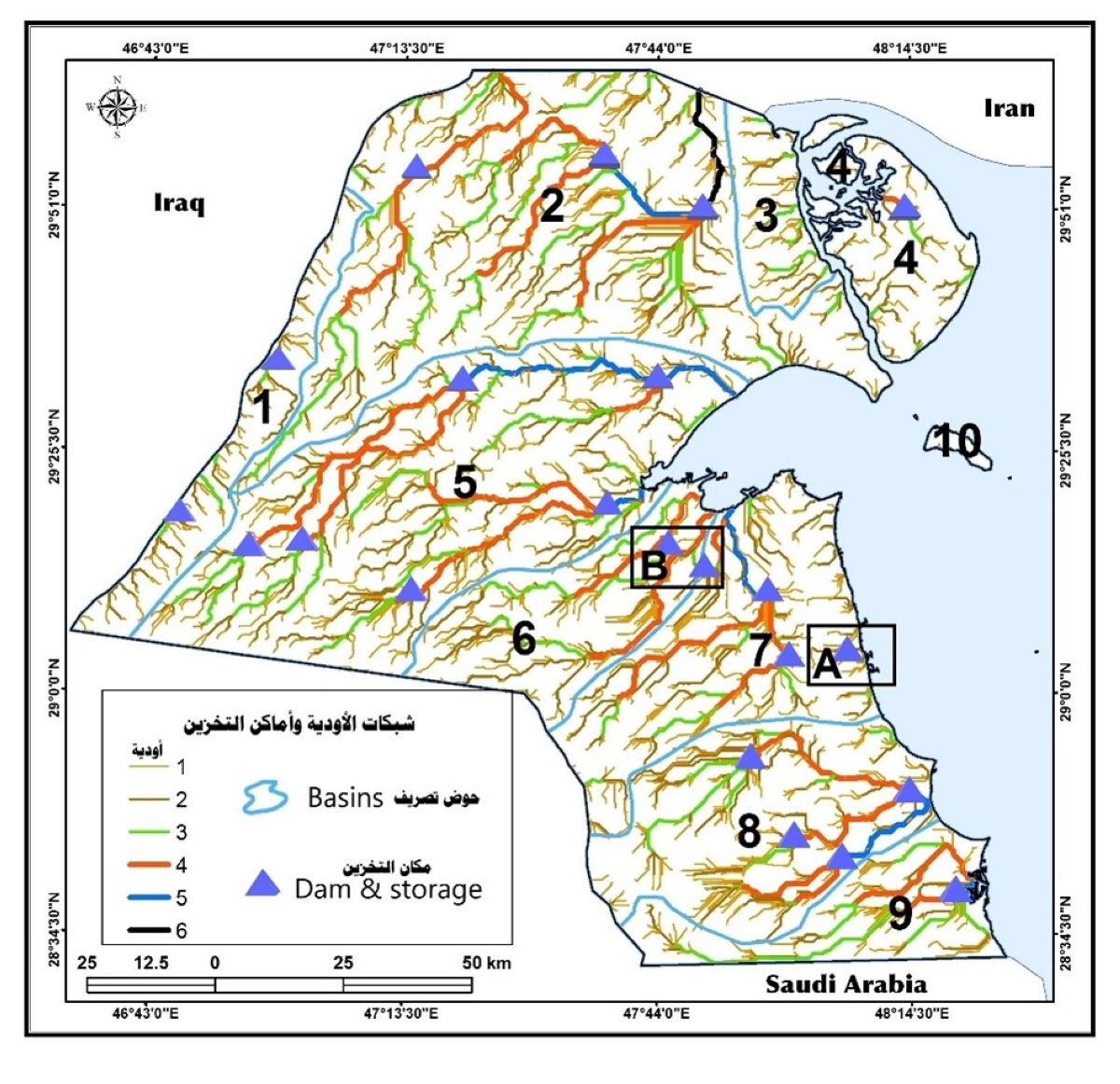 خريطة تبين شبكات الأدوية وأماكن التخزين