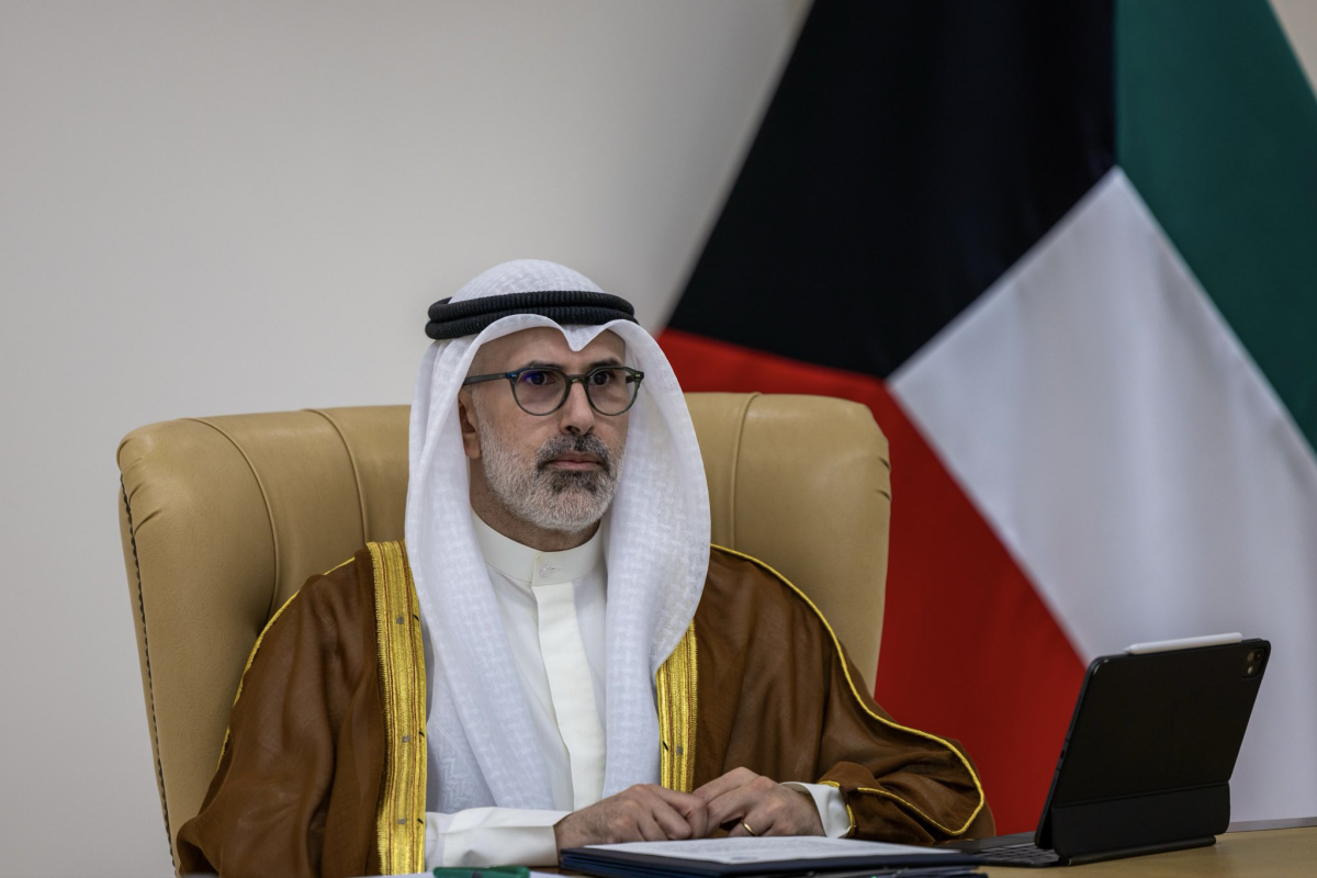 وزير الخارجية مترئساً وفد الكويت في الاجتماع عبر الاتصال المرئي 