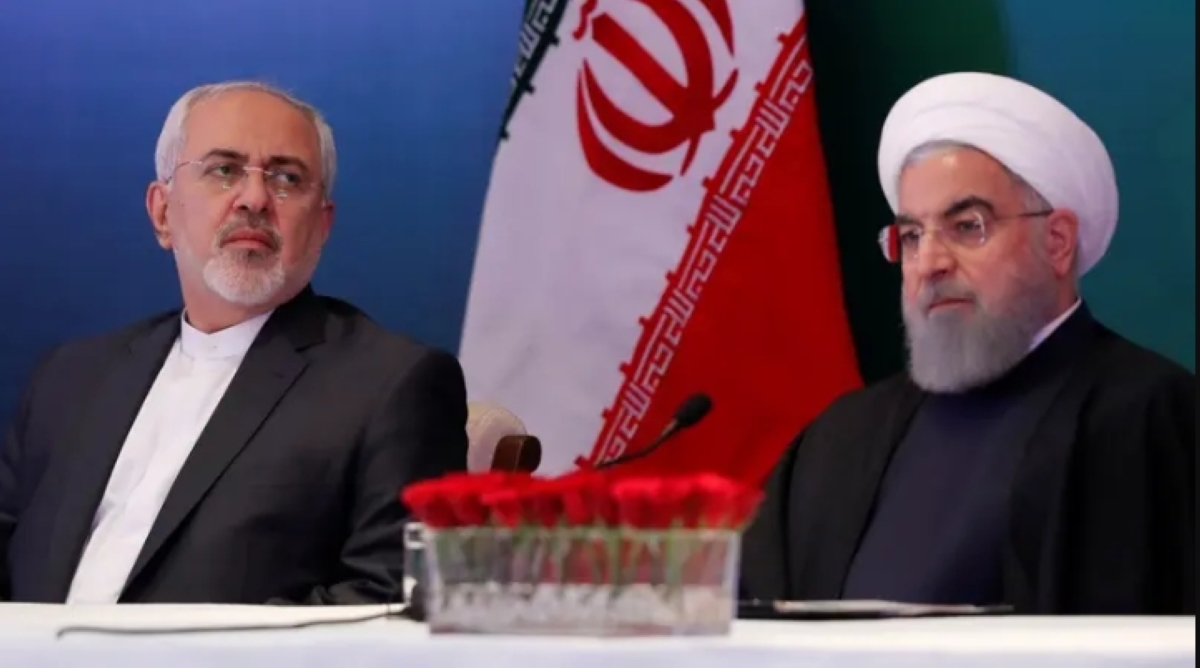 صورة أرشيفية لروحاني وظريف