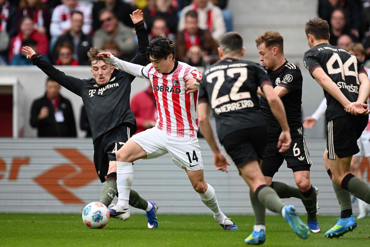 من مباراة بايرن ميونخ وفرايبورغ (أ ف ب)