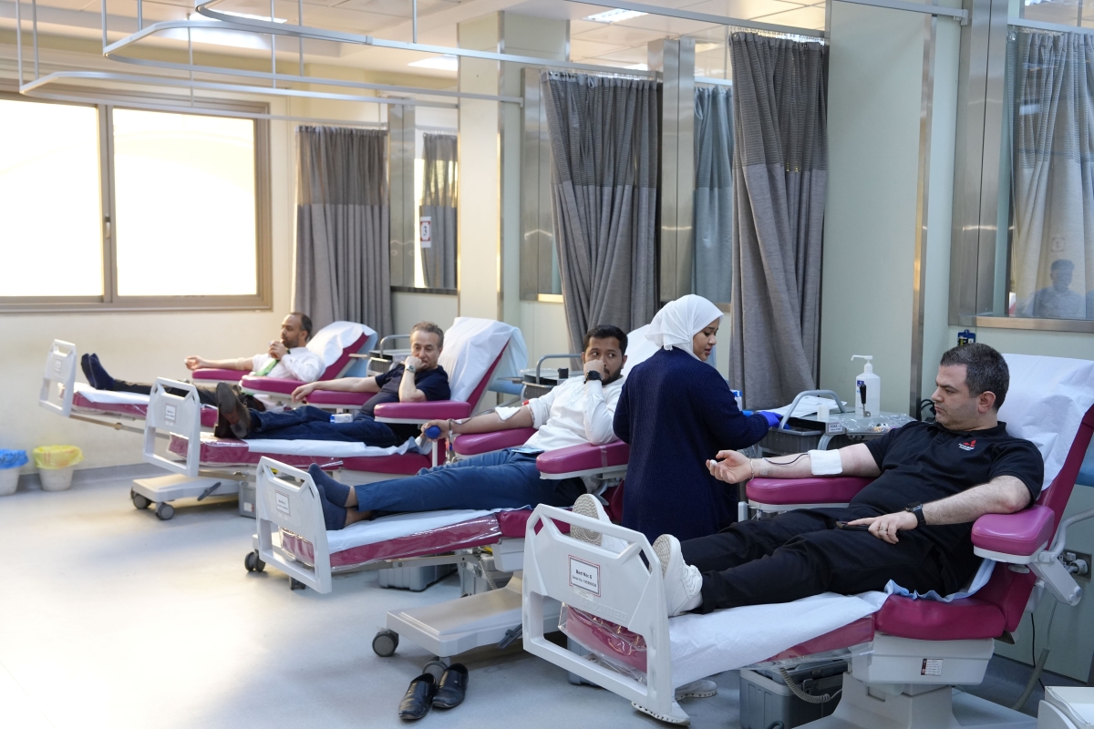 جانب من المتبرعين