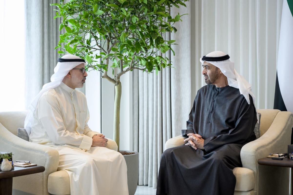 محمد بن زايد مستقبلاً جراح الجابر