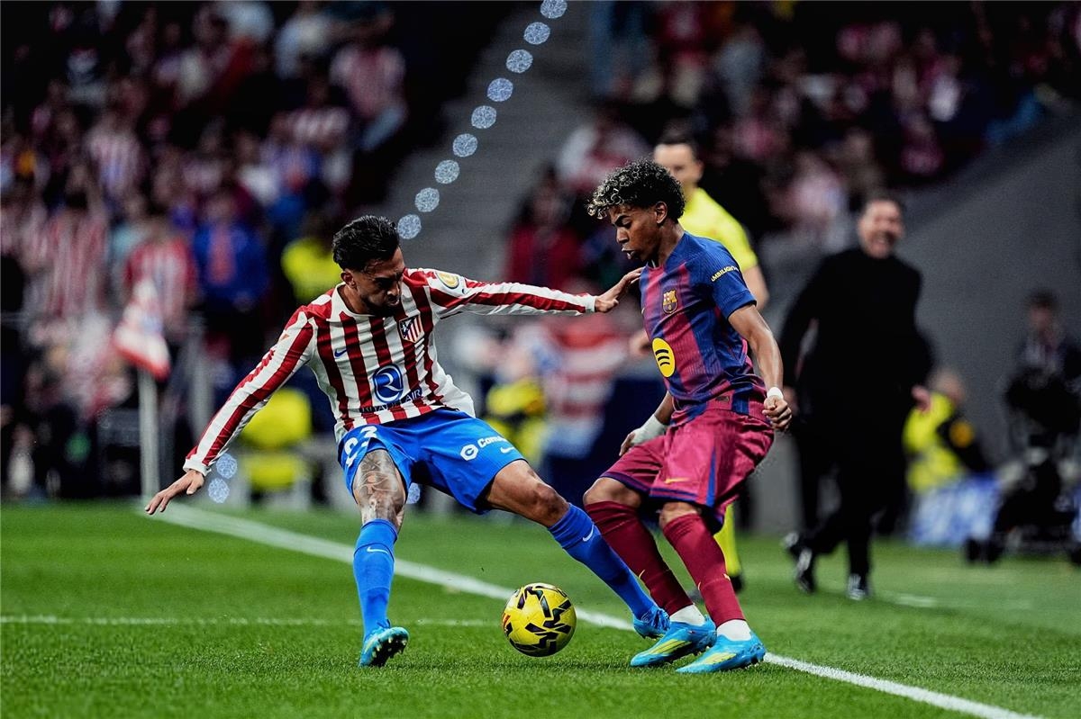 لامين يامال خلال المباراة الأخيرة ضد أتلتيكو مدريد