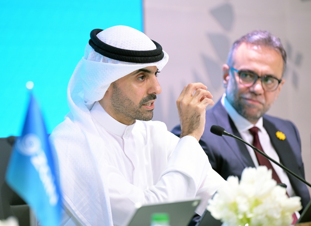 الخرافي متحدثاً خلال العمومية