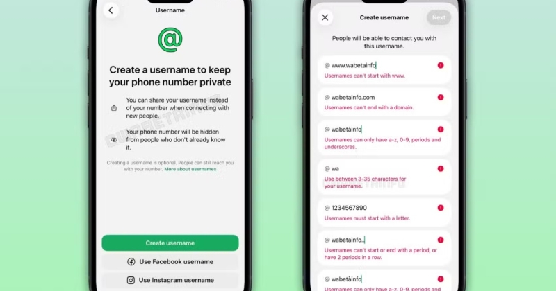 «واتساب» بدأ فعلياً خاصية «Usernames»... بلا رقم موبايل 