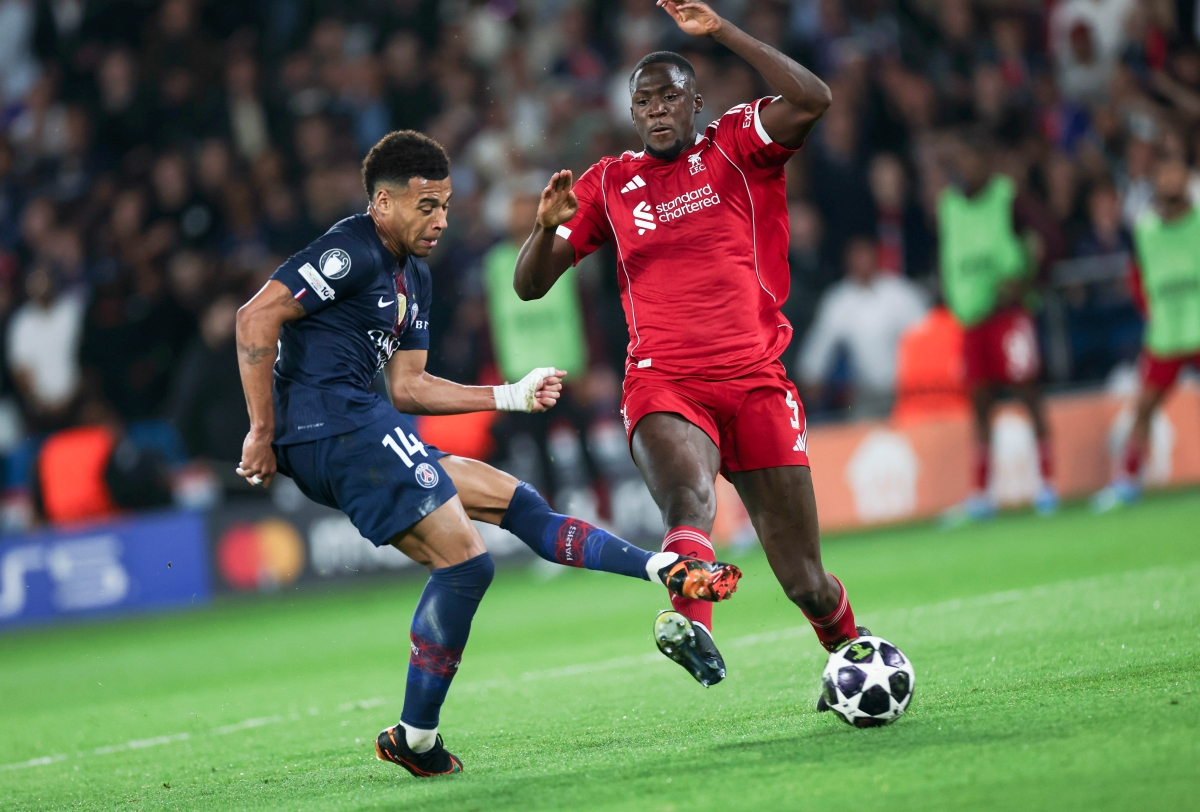 من مباراة الذهاب بين باريس سان جرمان وليفربول