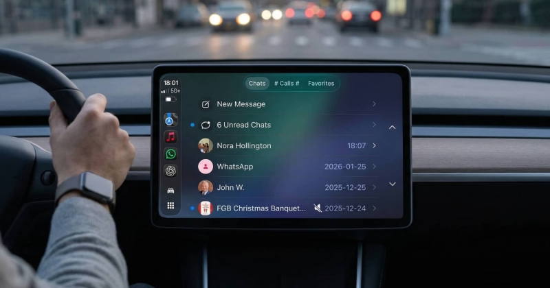 «واتساب» أصبح متاحاً لنظام «CarPlay» في السيارات 