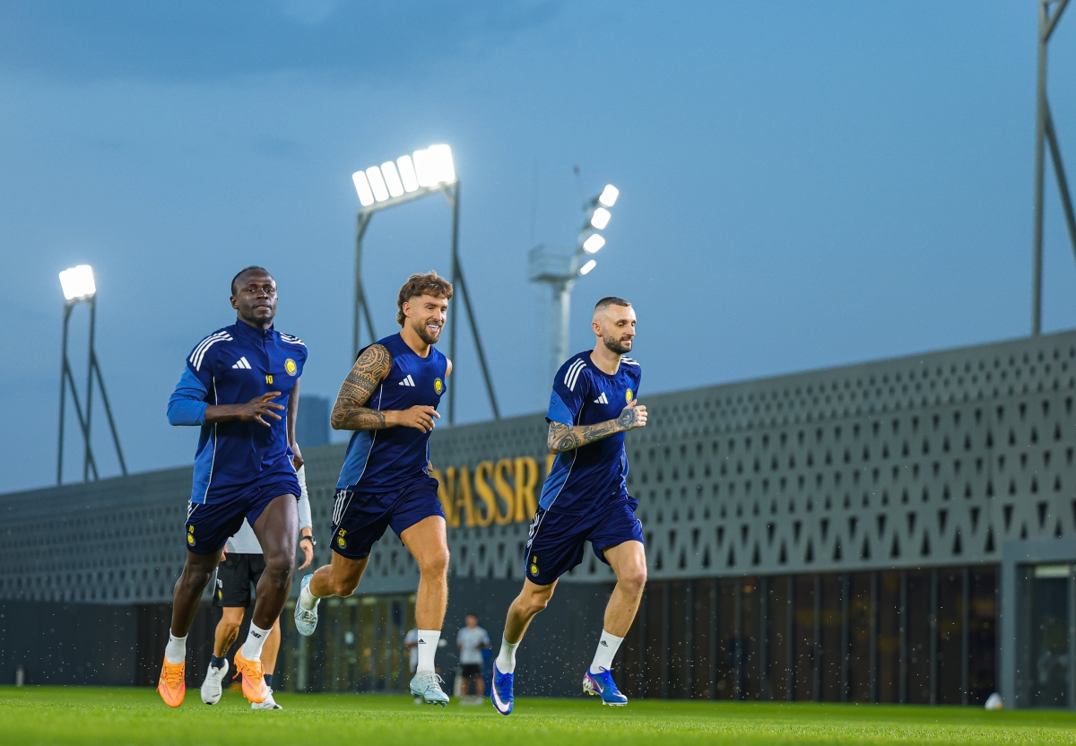 نجوم النصر السعودي خلال المران الأخير