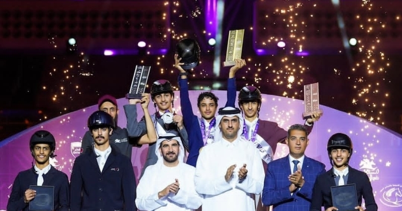 الفارس حسين الخرافي يتوج بالمركز الأول في نهائي الشباب للفردي بالدوحة