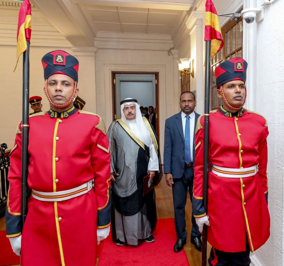 جانب من مراسم تقديم أوراق اعتماد الصرعاوي سفيراً لدى سريلانكا