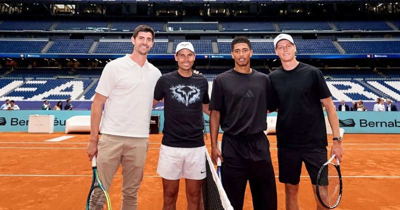 بيريز حكماً لمباراة تنس بمشاركة نادال ونجمي ريال مدريد