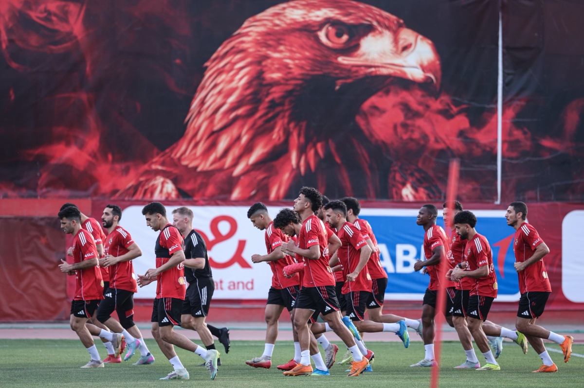 جانب من مران الأهلي المصري