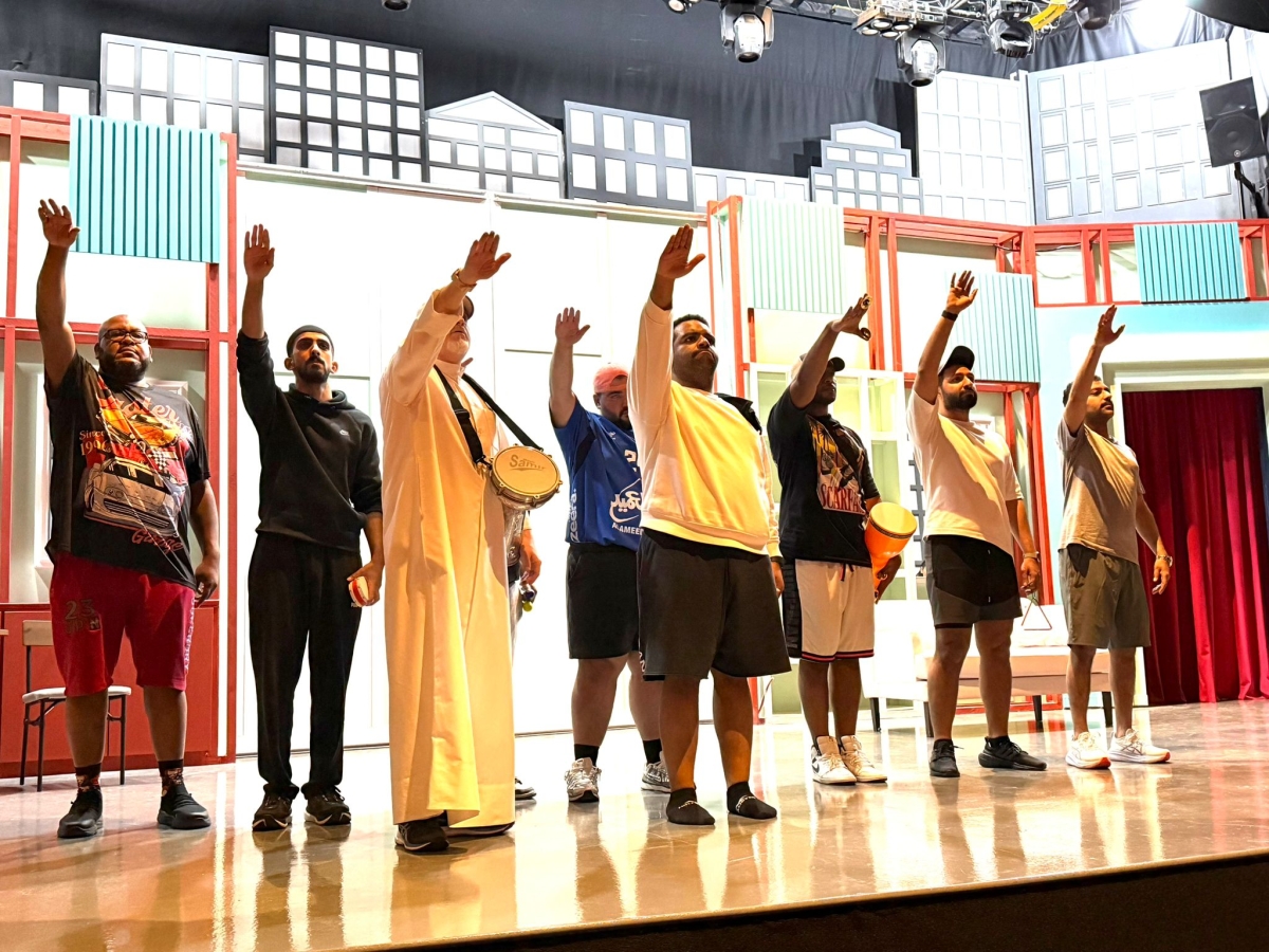 إحدى لوحات المسرحية