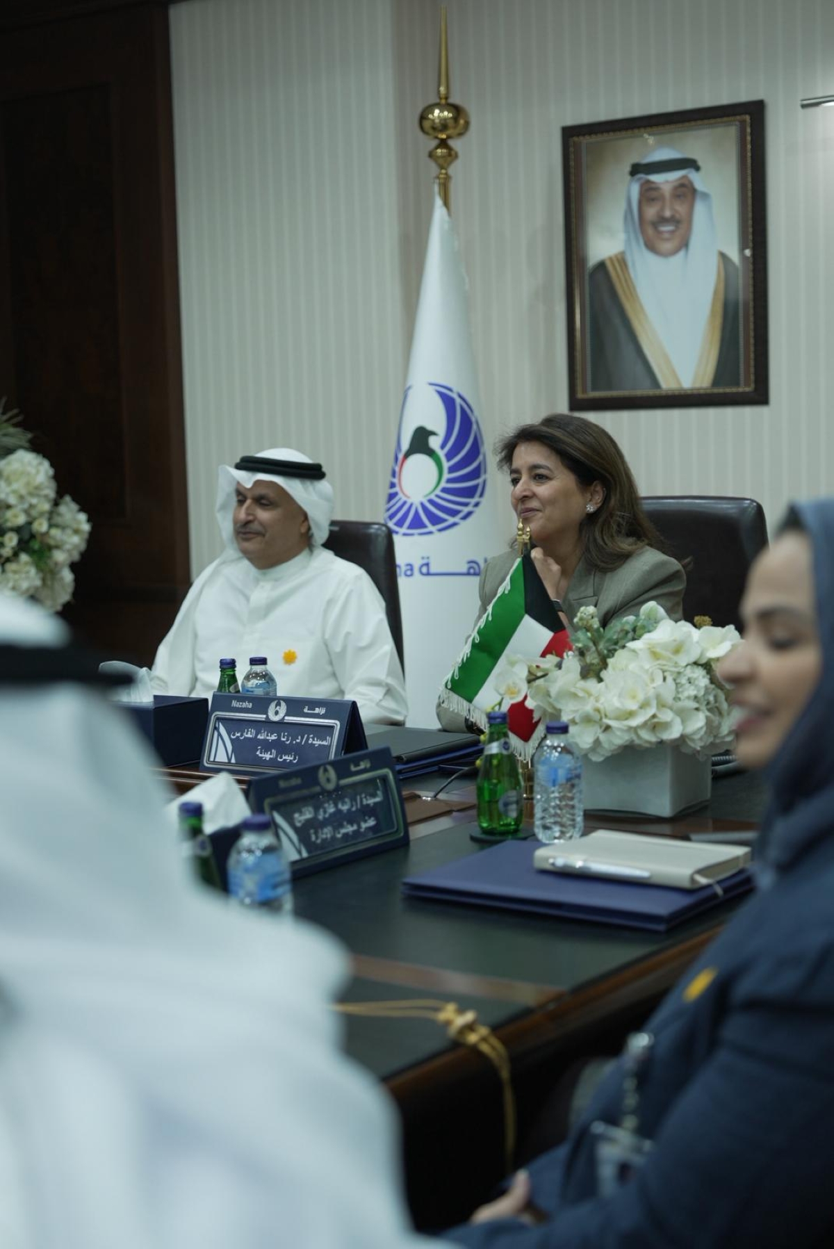 الصقر والفارس خلال الزيارة